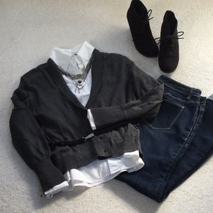 NWT long sleeved gray cardigan